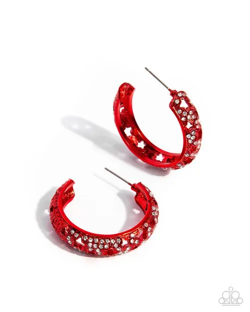Paparazzi Jewelry Earrings Paparazzi Earring Stellar Significance Red Paparazzi Jewelry Earrings Paparazzi Earring Stellar Significance Red