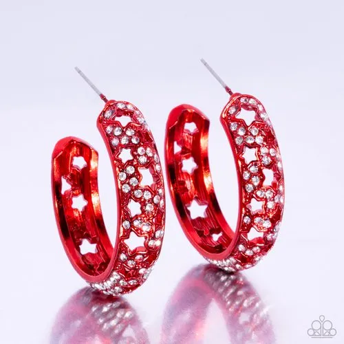 Paparazzi Jewelry Earrings Paparazzi Earring Stellar Significance Red Paparazzi Jewelry Earrings Paparazzi Earring Stellar Significance Red