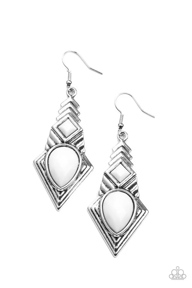 Paparazzi Jewelry Earrings Paparazzi Earring Stylishly Sonoran White Paparazzi Jewelry Earrings Paparazzi Earring Stylishly Sonoran White