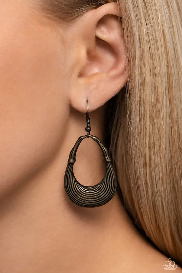 Paparazzi Jewelry Earrings Paparazzi Earring Terra Timber Brass