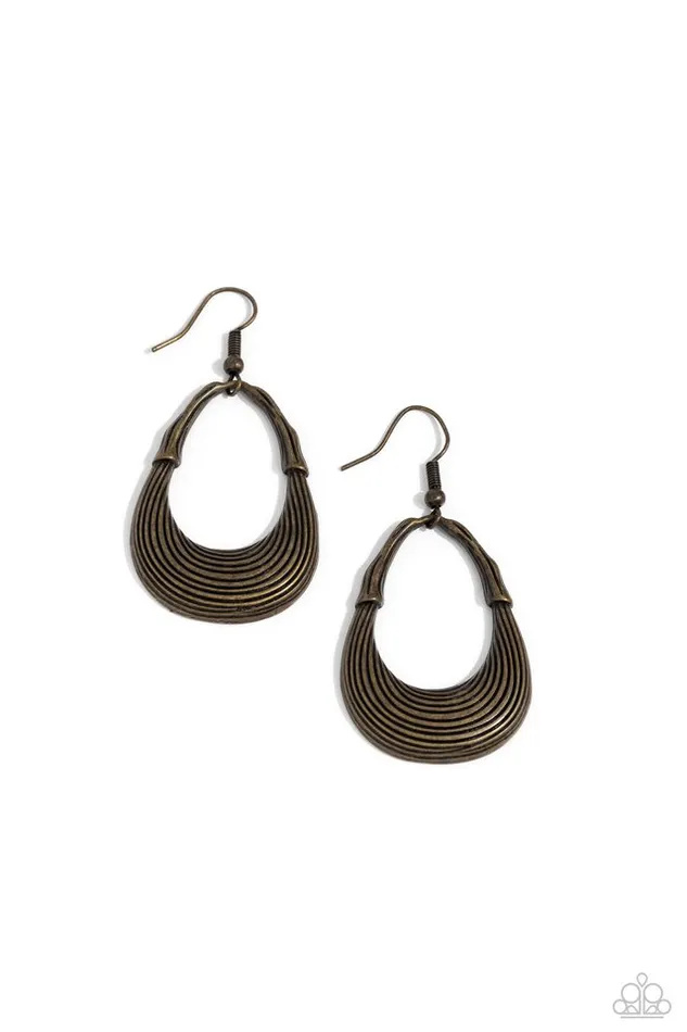 Paparazzi Jewelry Earrings Paparazzi Earring Terra Timber Brass Paparazzi Jewelry Earrings Paparazzi Earring Terra Timber Brass
