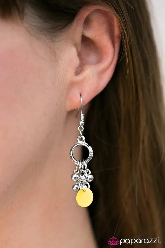 Paparazzi Jewelry Earrings Paparazzi Earring The Sun Will Rise Yellow