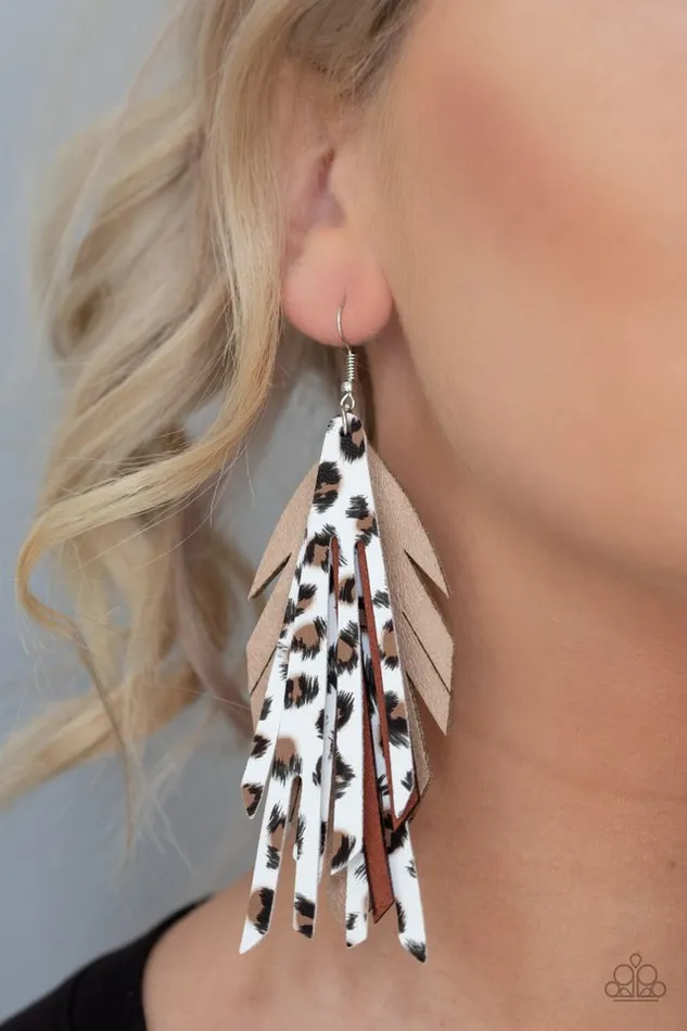Paparazzi Jewelry Earrings Paparazzi Earring Untamable Brown