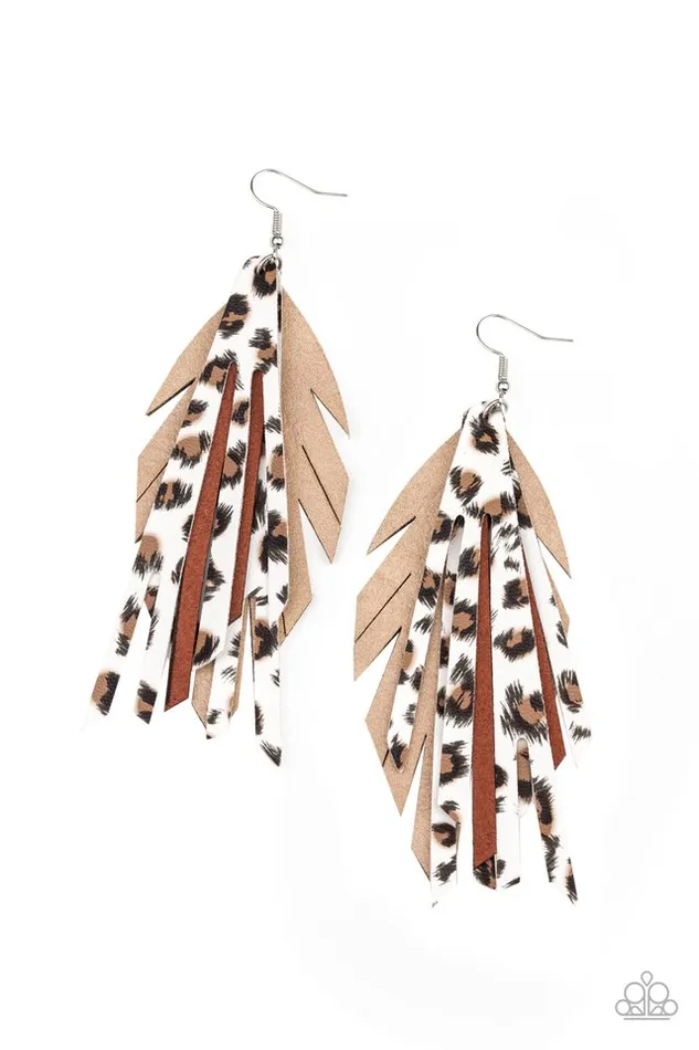 Paparazzi Jewelry Earrings Paparazzi Earring Untamable Brown Paparazzi Jewelry Earrings Paparazzi Earring Untamable Brown