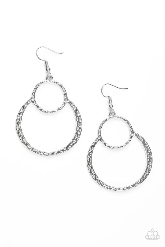Paparazzi Jewelry Earrings Paparazzi Earring ZEN Out Of ZEN Silver