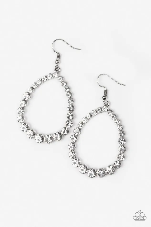Paparazzi Jewelry Earrings Paparazzi Earrings Rise and Sparkle White