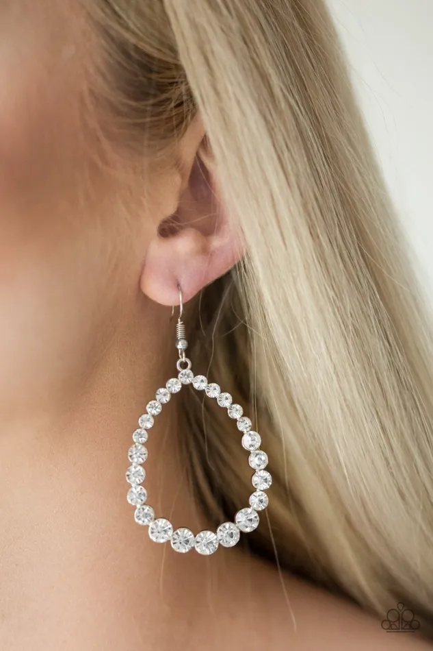 Paparazzi Jewelry Earrings Paparazzi Earrings Rise and Sparkle White Paparazzi Jewelry Earrings Paparazzi Earrings Rise and Sparkle White