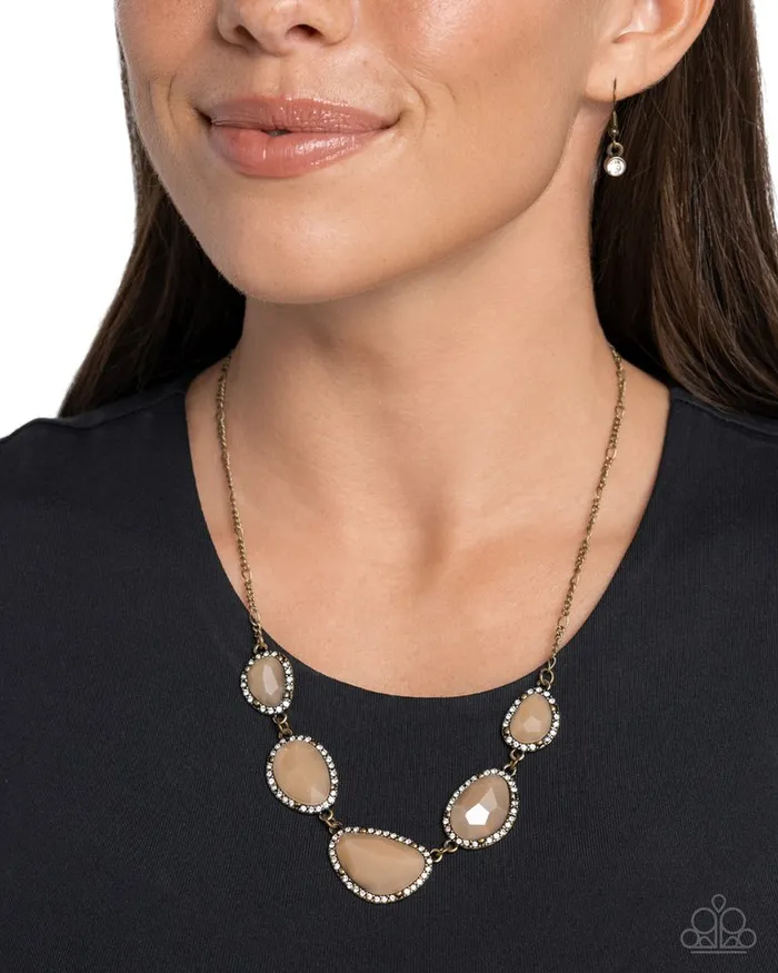 Paparazzi Jewelry Necklaces Paparazzi Necklace Active GLISTENING Brass