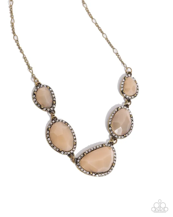 Paparazzi Jewelry Necklaces Paparazzi Necklace Active GLISTENING Brass Paparazzi Jewelry Necklaces Paparazzi Necklace Active GLISTENING Brass