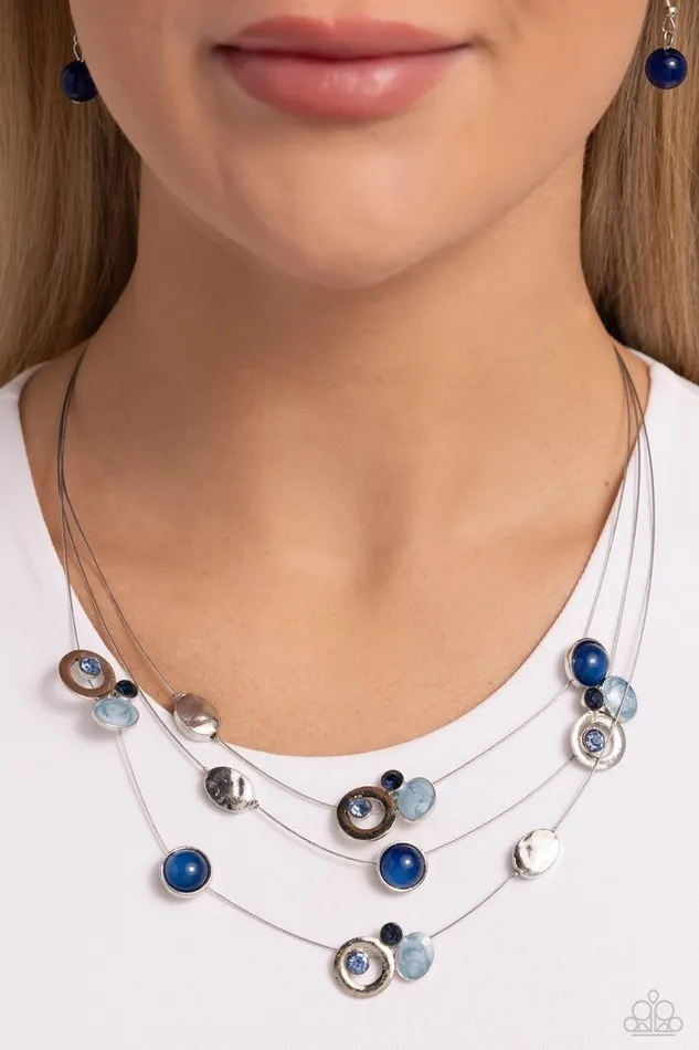 Paparazzi Jewelry Necklaces Paparazzi Necklace Affectionate Array Blue