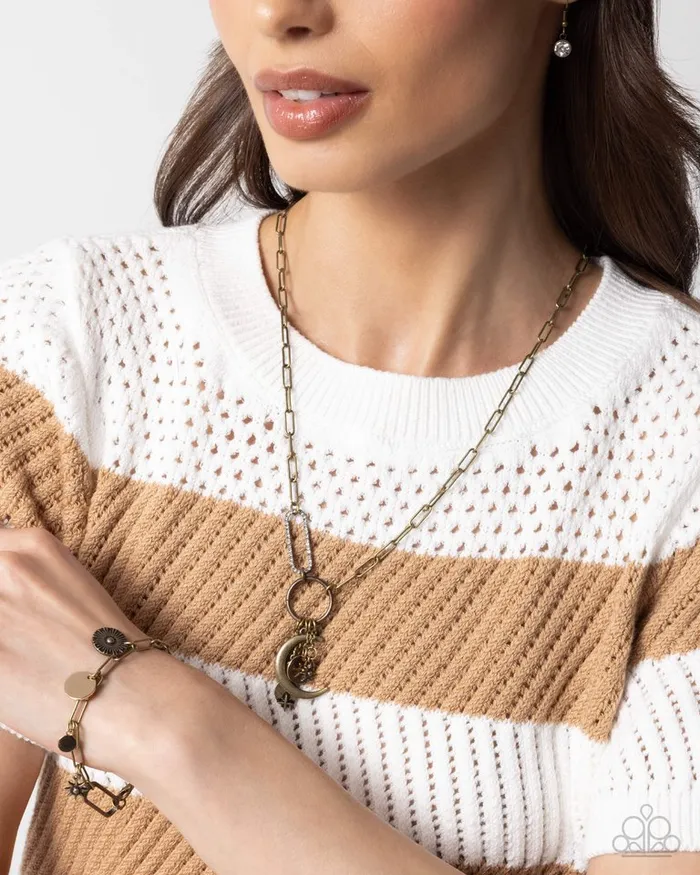 Paparazzi Jewelry Necklaces Paparazzi Necklace Astral Ambience Brass Paparazzi Jewelry Necklaces Paparazzi Necklace Astral Ambience Brass