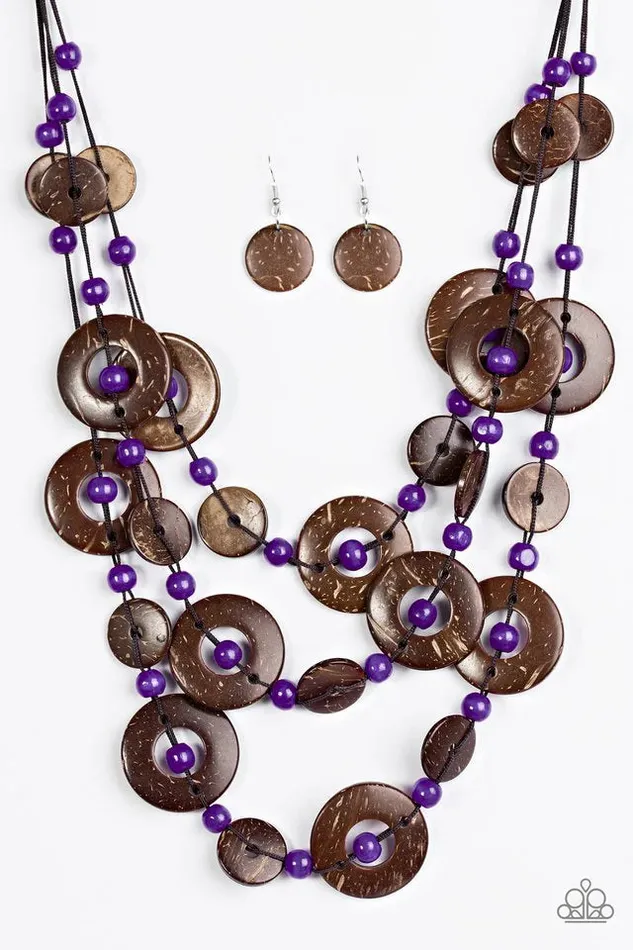 Paparazzi Jewelry Necklaces Paparazzi Necklace Bahama Bungalow Purple