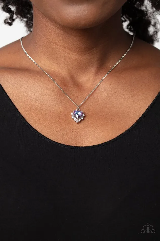 Paparazzi Jewelry Necklaces Paparazzi Necklace Be Still My Heart Purple