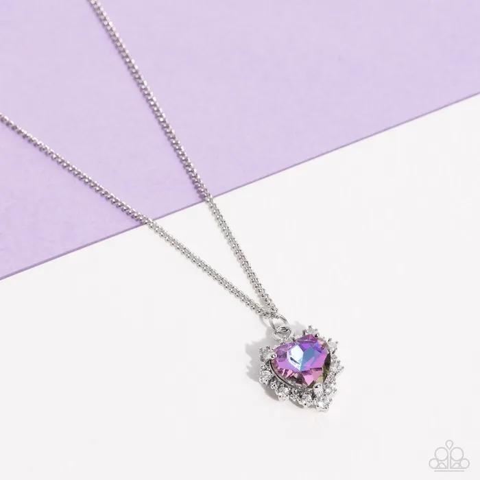 Paparazzi Jewelry Necklaces Paparazzi Necklace Be Still My Heart Purple