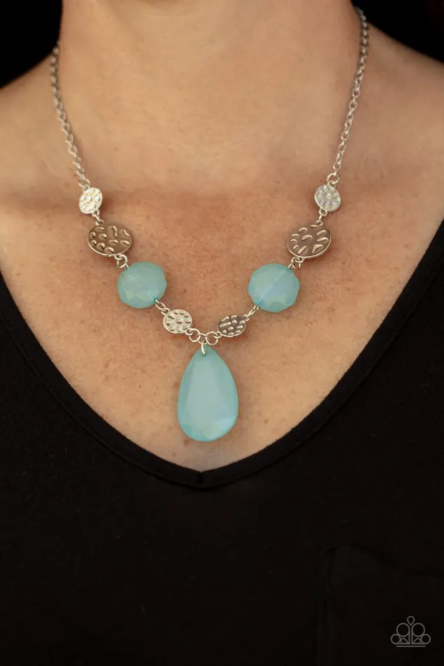 Paparazzi Jewelry Necklaces Paparazzi Necklace DEW What You Wanna DEW Blue
