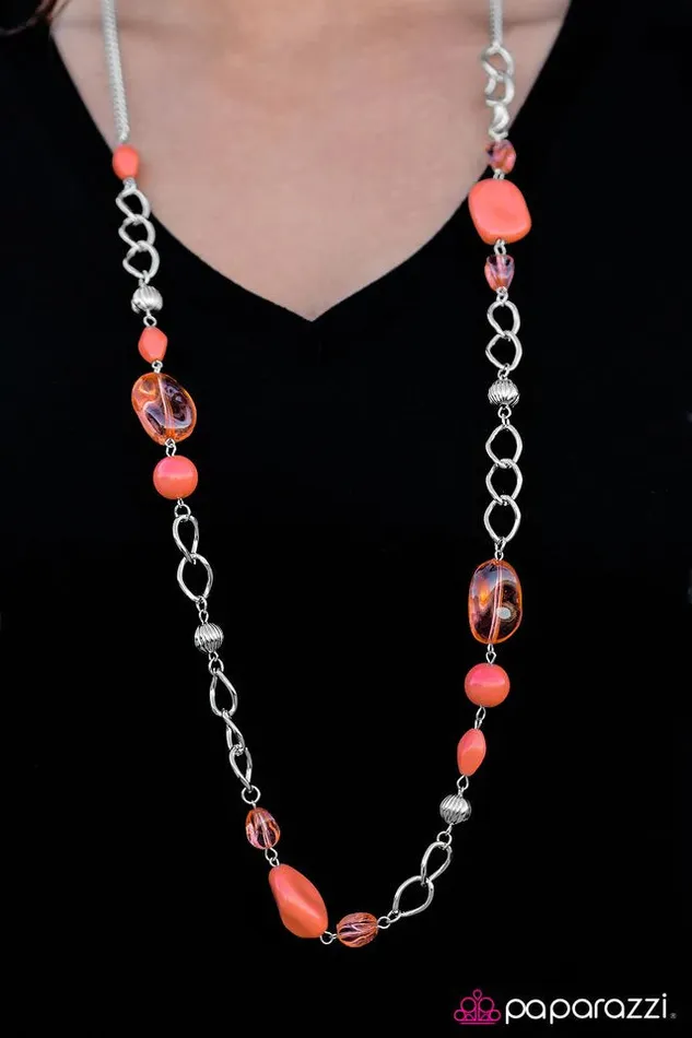 Paparazzi Jewelry Necklaces Paparazzi Necklace GLASSical Music Orange