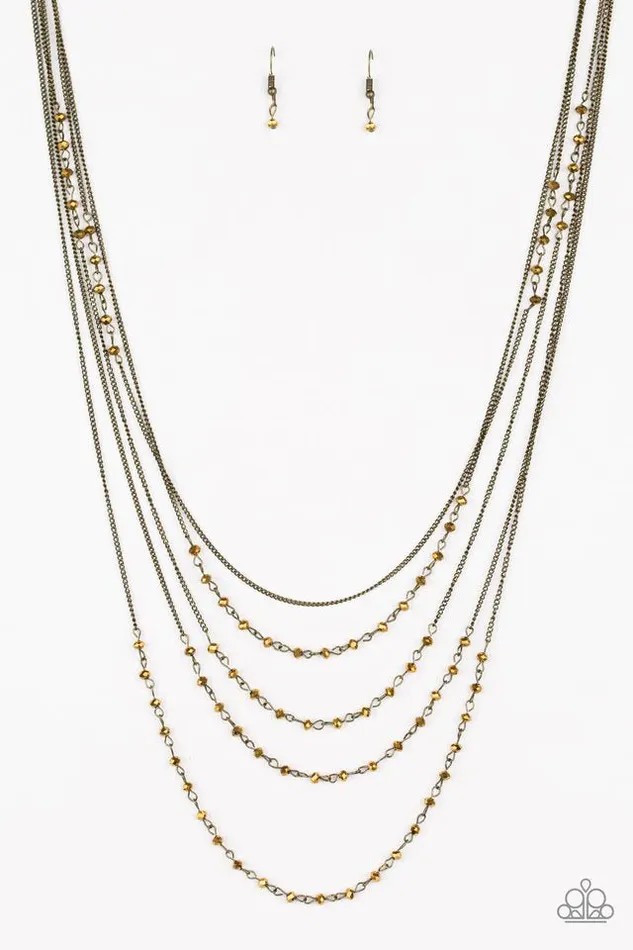Paparazzi Jewelry Necklaces Paparazzi Necklace Glitter GoGetter Brass