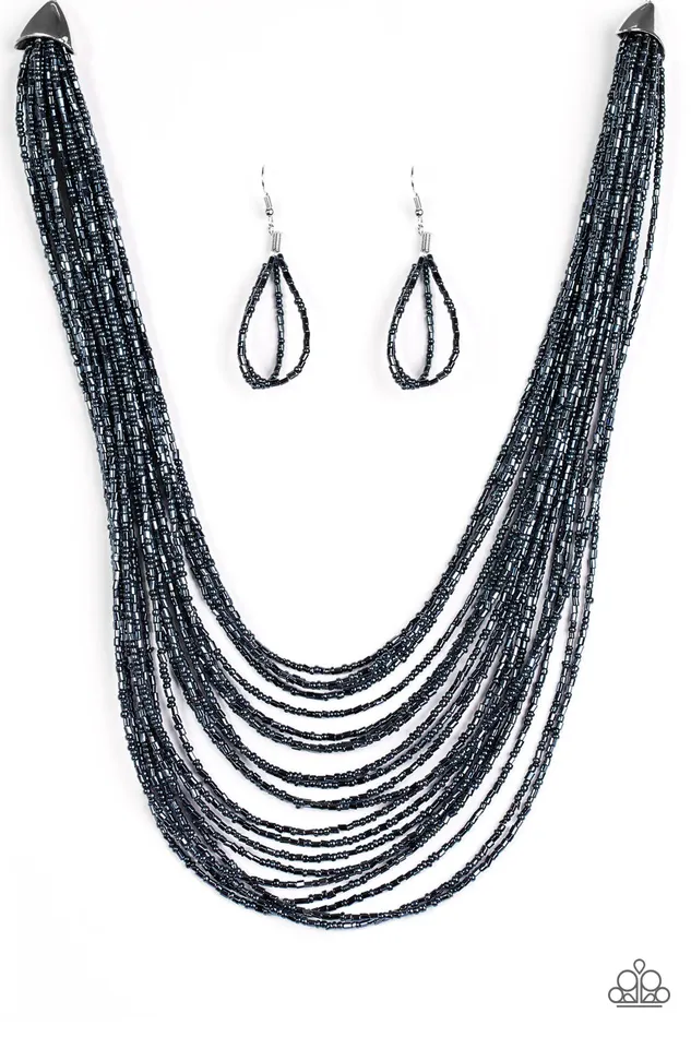 Paparazzi Jewelry Necklaces Paparazzi Necklace Ice Age Radiance Blue