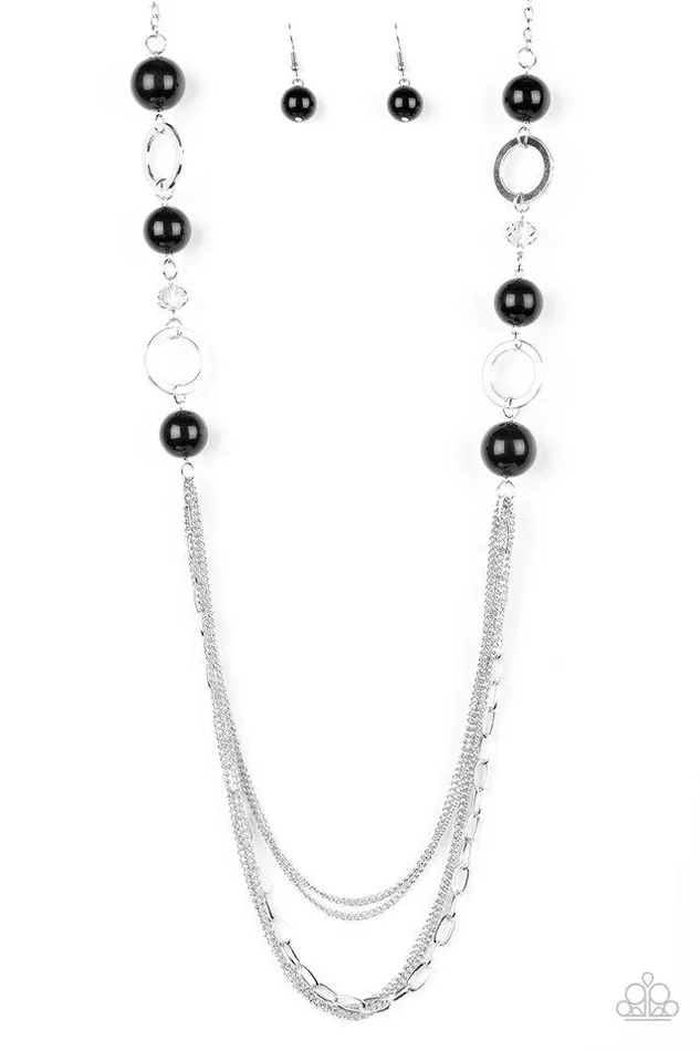 Paparazzi Jewelry Necklaces Paparazzi Necklace Its About SHOWTIME Black