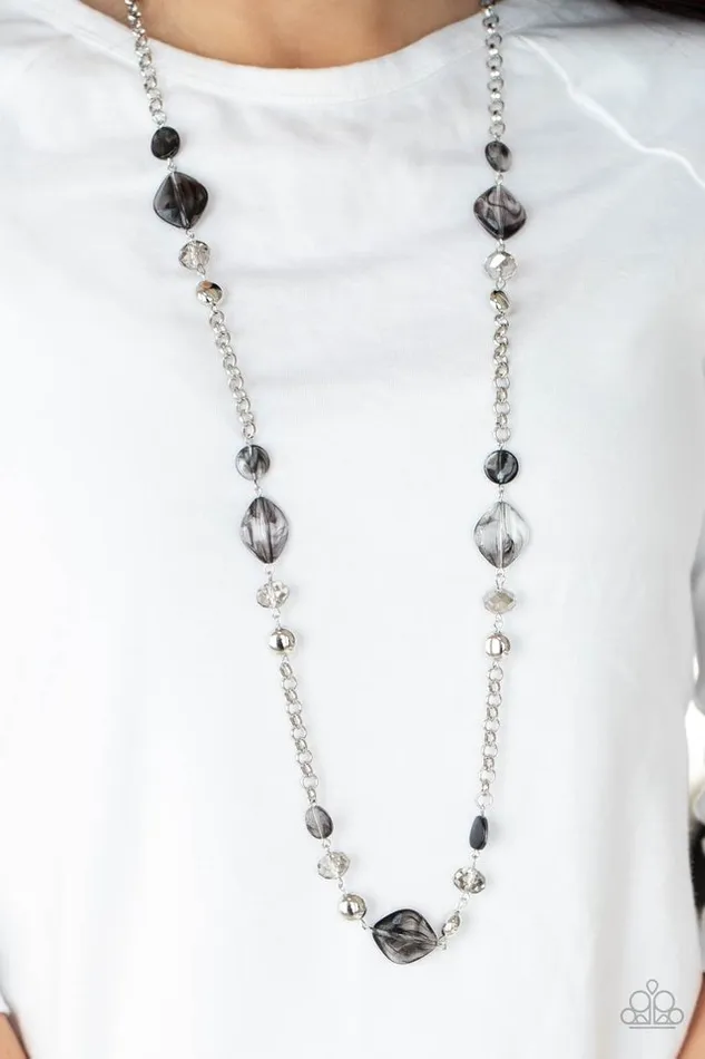 Paparazzi Jewelry Necklaces Paparazzi Necklace LightScattering Luminosity Black