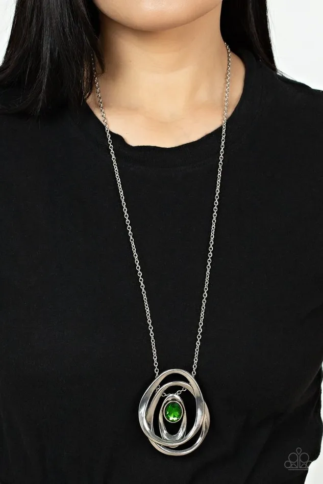 Paparazzi Jewelry Necklaces Paparazzi Necklace Luminous Labyrinth Green