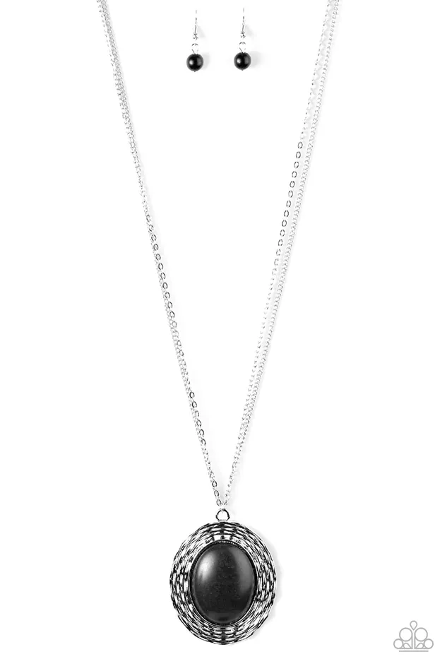 Paparazzi Jewelry Necklaces Paparazzi Necklace Majestic Mountains Black
