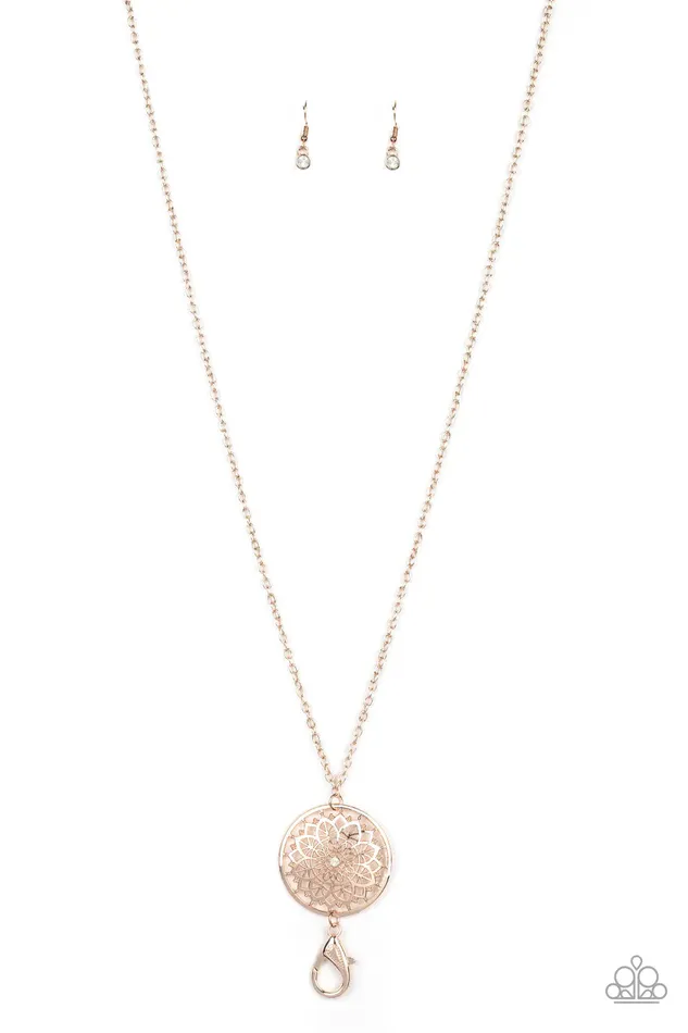 Paparazzi Jewelry Necklaces Paparazzi Necklace Marvelous in Mandalas Rose Gold