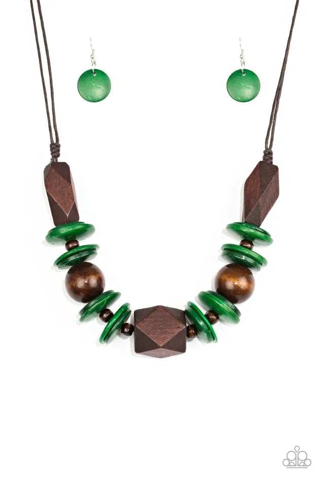 Paparazzi Jewelry Necklaces Paparazzi Necklace Pacific Paradise Green