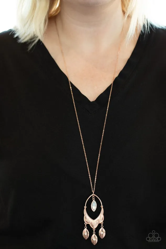Paparazzi Jewelry Necklaces Paparazzi Necklace Royal Iridescence Rose Gold