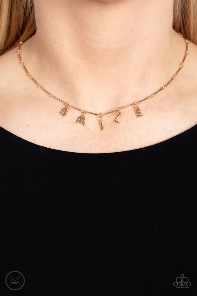 Paparazzi Jewelry Necklaces Paparazzi Necklace Say My Name Gold