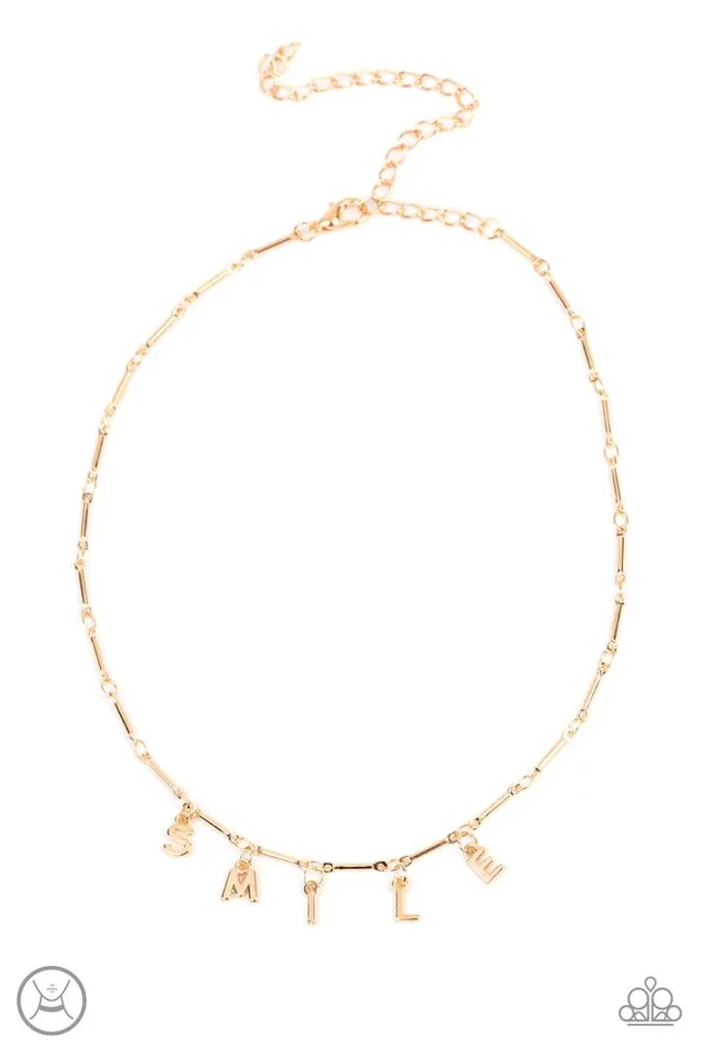 Paparazzi Jewelry Necklaces Paparazzi Necklace Say My Name Gold