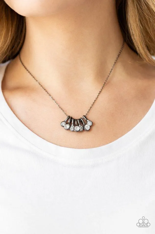 Paparazzi Jewelry Necklaces Paparazzi Necklace Slide Into Shimmer Black