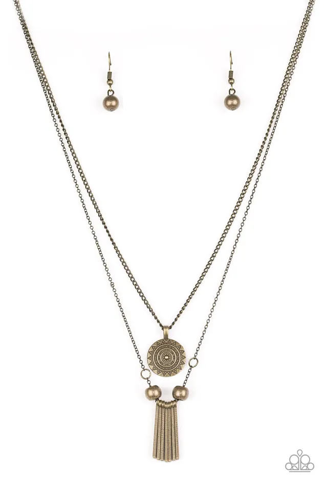 Paparazzi Jewelry Necklaces Paparazzi Necklace SOL Quest Brass