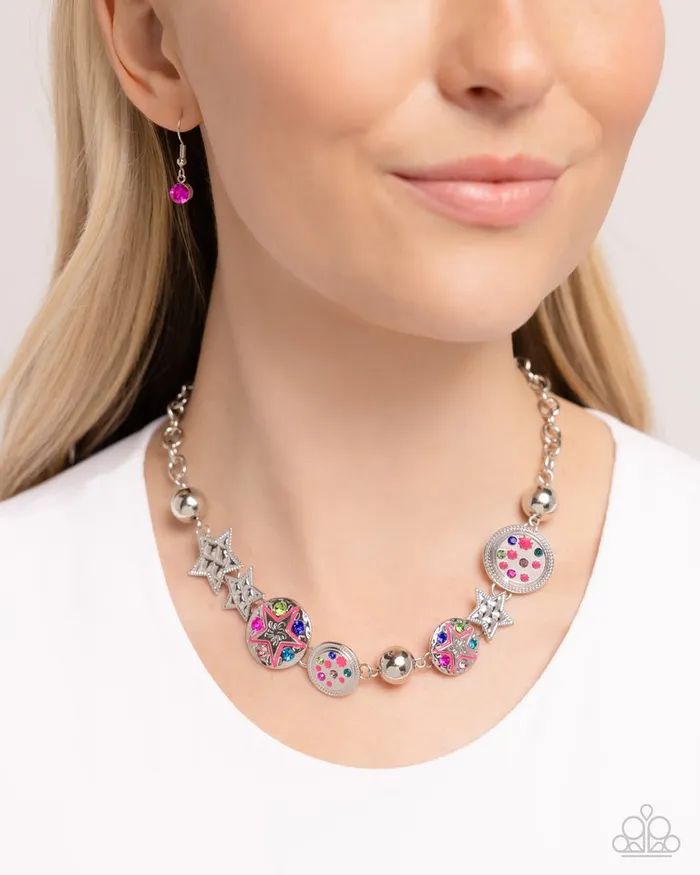 Paparazzi Jewelry Necklaces Paparazzi Necklace Starry Shopaholic Pink
