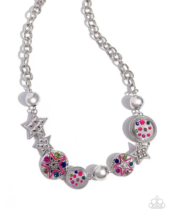 Paparazzi Jewelry Necklaces Paparazzi Necklace Starry Shopaholic Pink Paparazzi Jewelry Necklaces Paparazzi Necklace Starry Shopaholic Pink