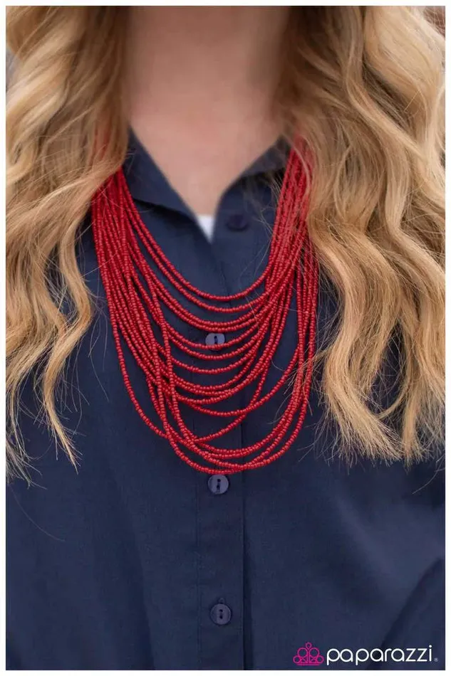 Paparazzi Jewelry Necklaces Paparazzi Necklace The Bead Scene Red