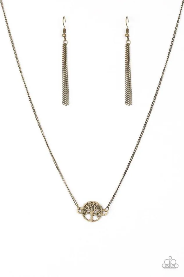 Paparazzi Jewelry Necklaces Paparazzi Necklace Treetop Trend Brass