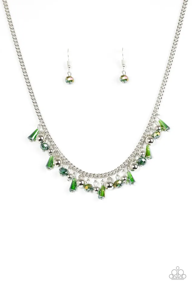 Paparazzi Jewelry Necklaces Paparazzi Necklace Twinkling Treasure Trove Green