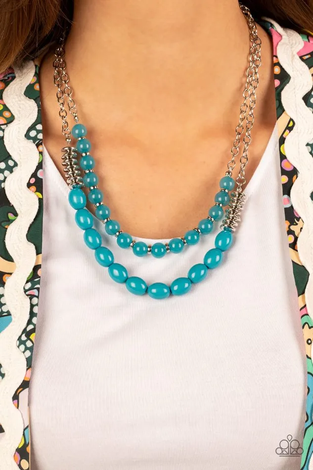 Paparazzi Jewelry Necklaces Paparazzi Necklace Venetian Voyage Blue