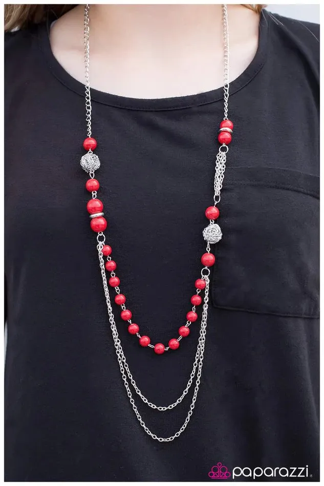 Paparazzi Jewelry Necklaces Paparazzi Necklace Well Spent Red
