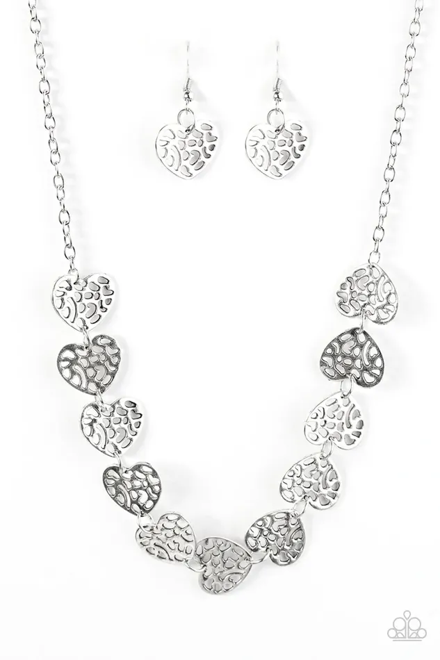 Paparazzi Jewelry Necklaces Paparazzi Necklace With My HOLE Heart Silver