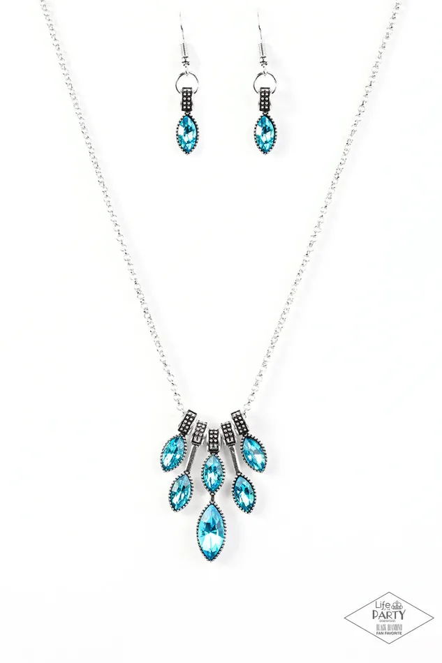 Paparazzi Jewelry Necklaces Paparazzi Necklace You Should See Me In A Crown Blue