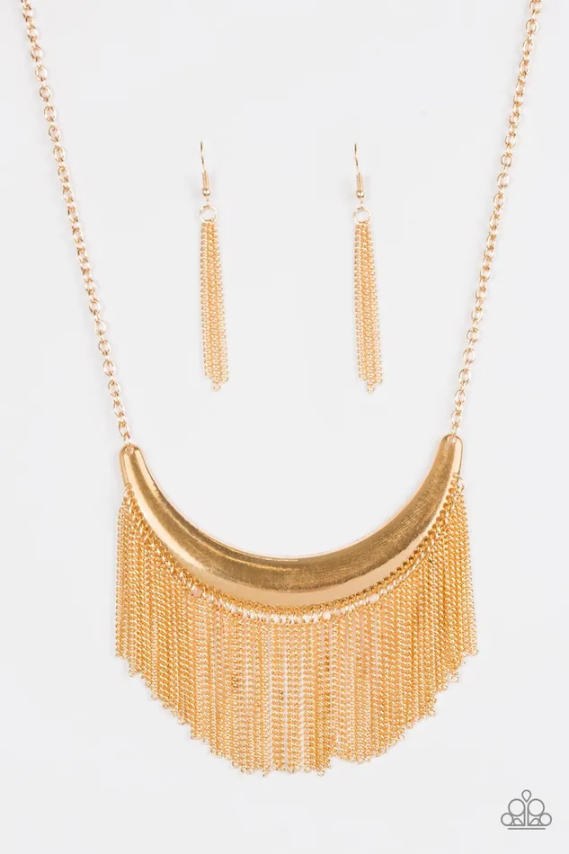 Paparazzi Jewelry Necklaces Paparazzi Necklace Zoo Zone Gold