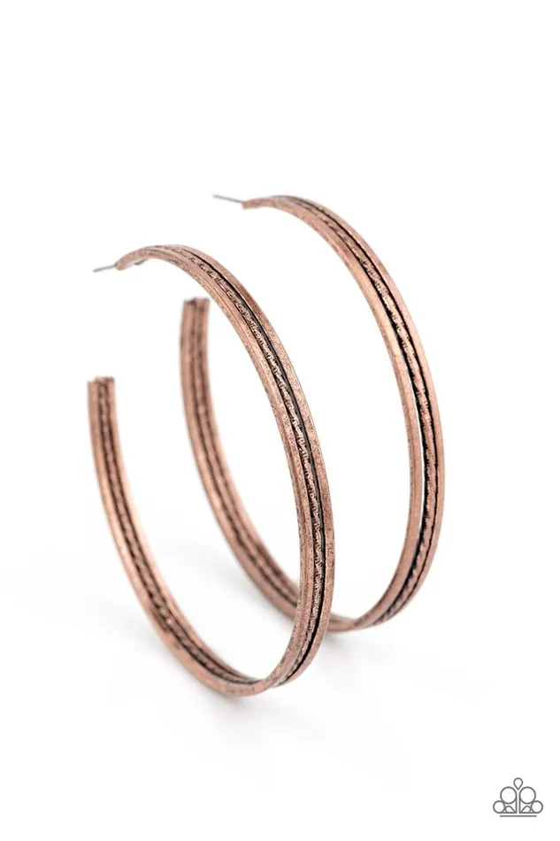 Paparazzi Jewelry Paparazzi Earring Midtown Marvel Copper Earrings Paparazzi Jewelry Paparazzi Earring Midtown Marvel Copper Earrings