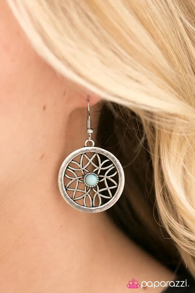 Paparazzi Jewelry Paparazzi Earring Pinch Me Im GLEAMING Blue Earrings
