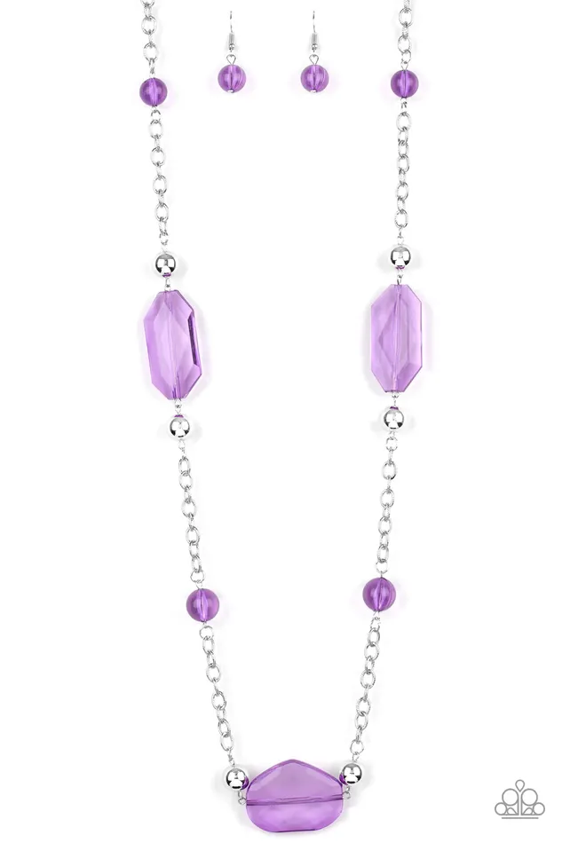 Paparazzi Jewelry Paparazzi Necklace Crystal Charm Purple Necklaces