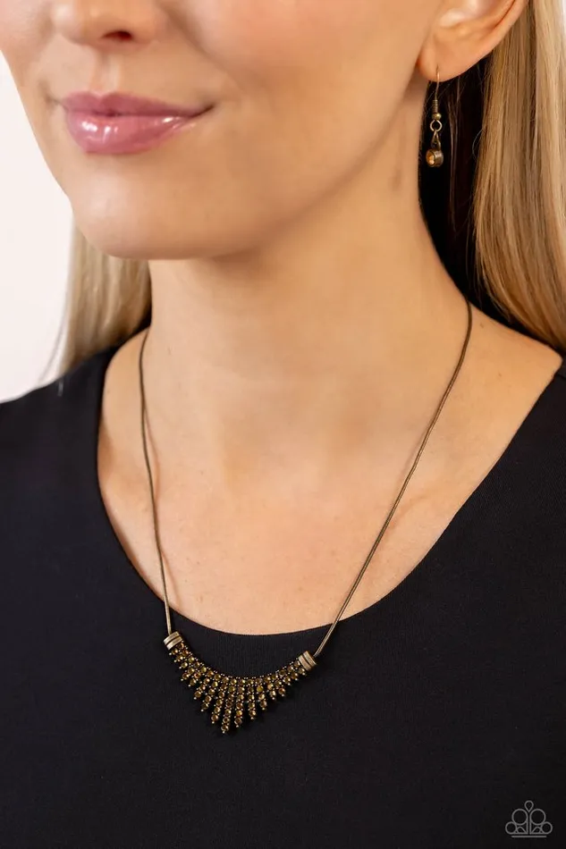 Paparazzi Jewelry Paparazzi Necklace Dramatic Diadem Brass Necklaces