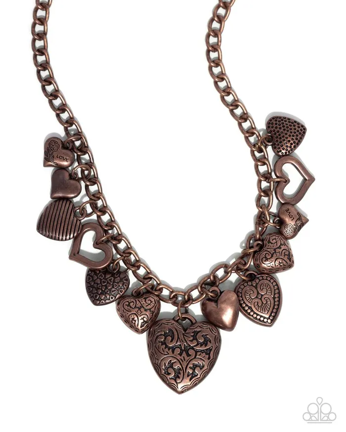 Paparazzi Jewelry Paparazzi Necklace Heart Hangout Copper Necklaces Paparazzi Jewelry Paparazzi Necklace Heart Hangout Copper Necklaces
