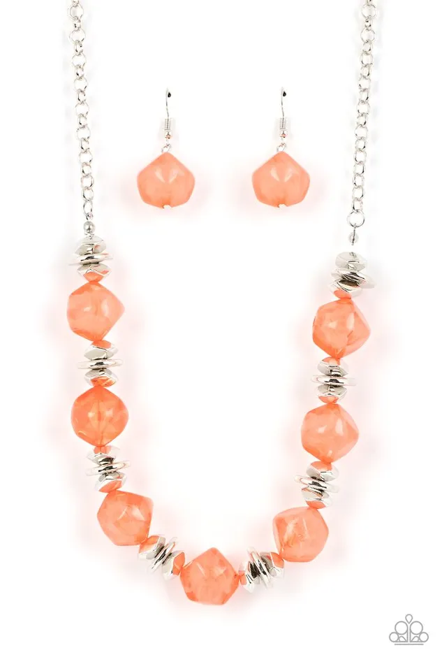 Paparazzi Jewelry Paparazzi Necklace Island Ice Orange Necklaces Paparazzi Jewelry Paparazzi Necklace Island Ice Orange Necklaces