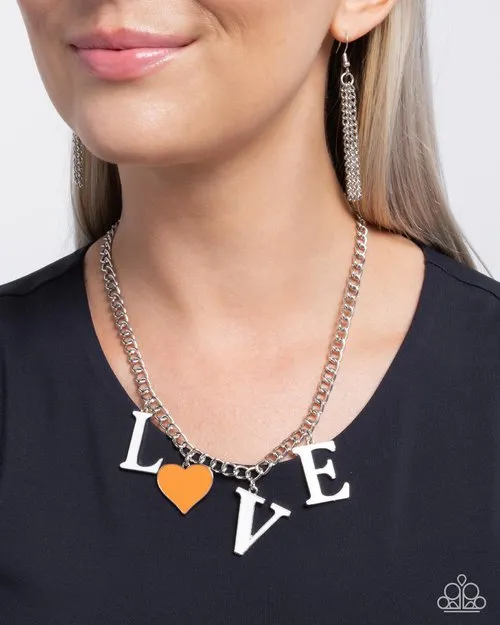 Paparazzi Jewelry Paparazzi Necklace Lovely Lineup Orange Necklaces